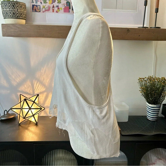 Tricot Alexander Wang Womens Sheer Raceback Knit Tank Top - Picture 3 of 9